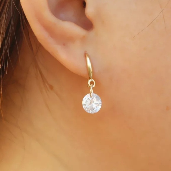 .925 Sterling Silver Drop Zorcon Copper Earrings - Picture 2 of 4